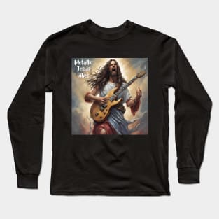 Jesus Meme | Metallic Jesus vibes Long Sleeve T-Shirt